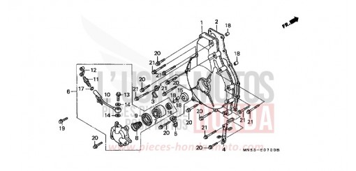 CARTER D'EMBRAYAGE GL1500J de 1988
